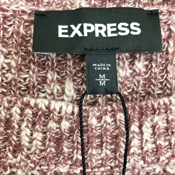 Express Marled Lace-Up Tunic Sweater - Picture 4 of 5